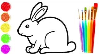 Drawing a rabbit picture for children/아이들을위한 토끼 그림 그리기/Рисование зайчика для детей/为儿童绘制兔子图片.