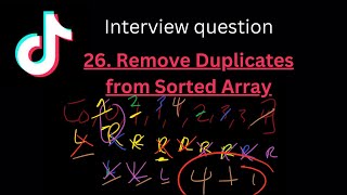 Leetcode 26. Remove Duplicates from Sorted Array | Two Pointers | Javascript
