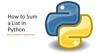 Sum of Elements in List Python | Sum of List in Python | How to Sum a List in Python