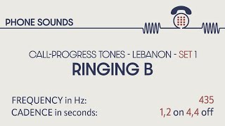 Ringing / Ringback tone B (Lebanon). Call-progress tones. Phone sounds. Sound effects. SFX