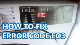 HOW TO FIX ERROR CODE E03 ON HOOVER WASH 500 | BLOCKAGE FIX