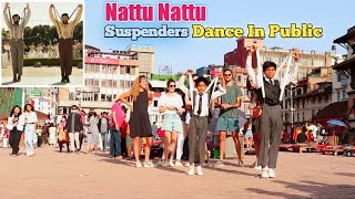 Naatu Naatu - Suspenders Dance in Public | Crazy Reaction - RRR - NTR & Ram Charan | Footwork Dance