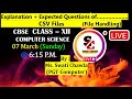 CSV Files (File Handling) - LIVE | Class 12 Computer Science