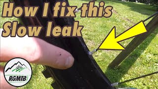 How I fixed my slow leak | MTB flat tire | Install a tubeless mountain bike tire
