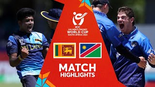 Sri Lanka v Namibia | Match Highlights | U19 CWC 2024