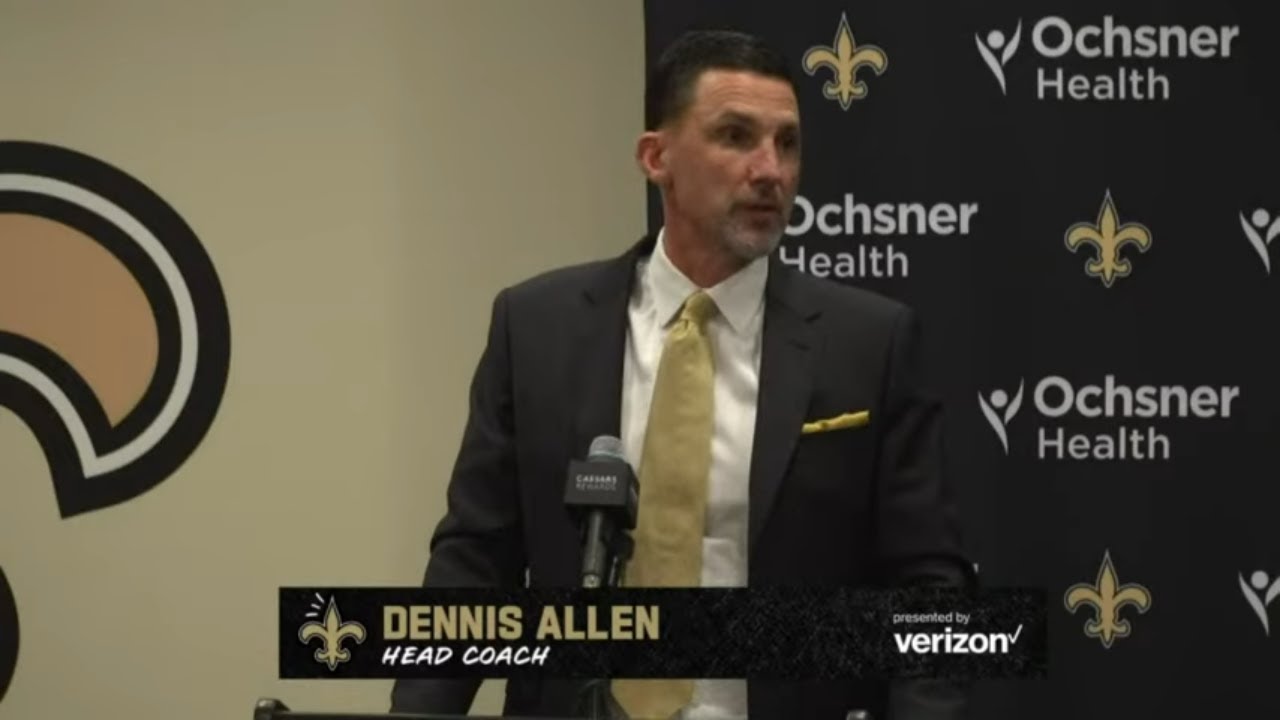 Saints Head Coach Dennis Allen Press Conference - Opening Remarks - YouTube