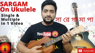 How to Play Sargam on Ukulele | সারেগামাপা কি ভাবে বাজায় |Learn Scales on Ukulele|Ukelele Beginners