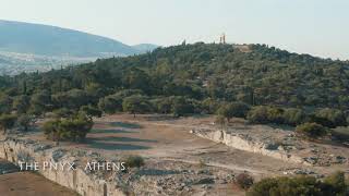 Areopagus Hill, Filopappou Hill, Pnyx / Athens archaeology by drone