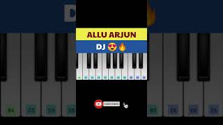 ALLU ARJUN - DJ Title Music🔥 (How To Play On Piano) #alluarjun #shorts #dj
