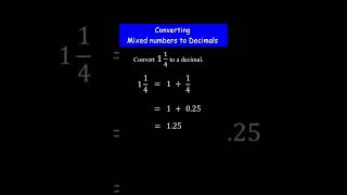 What is 1 1/4 as a decimal ? | Convert fractions to decimals | Pre algebra