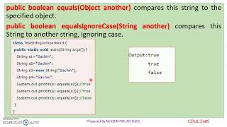 JAVA - MODULE 4 - TOPIC 3 - STRING LENGTH & STRING COMPARISON