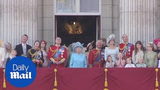 Royal family on the balcony after Trooping the Colour