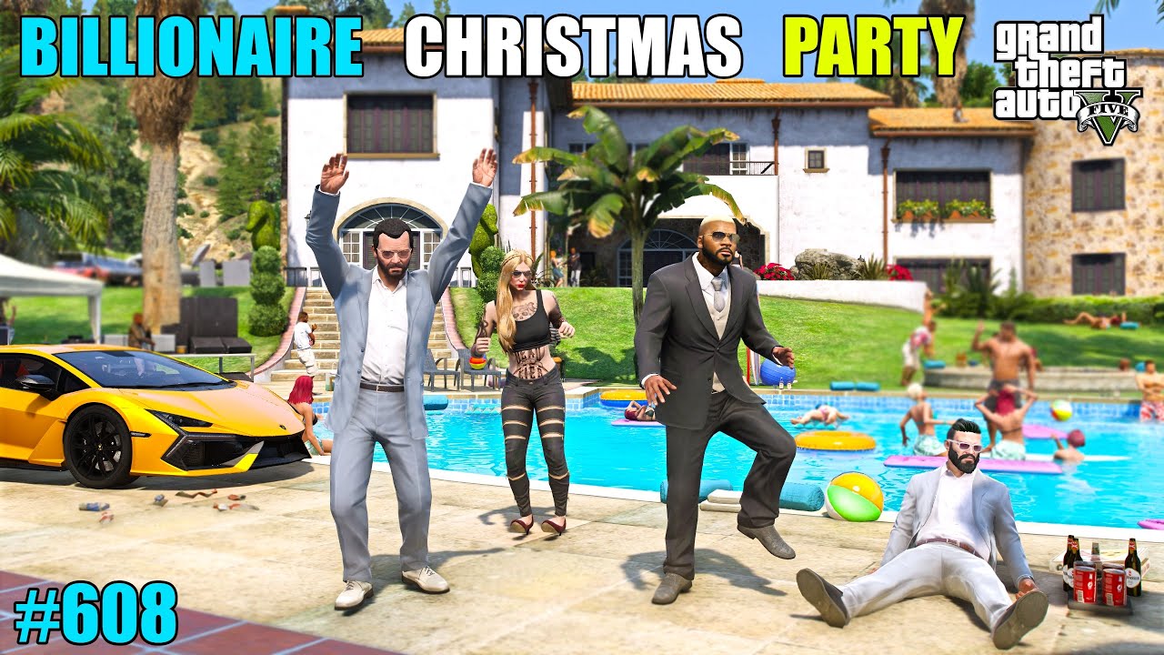 GTA 5 : MICHAEL'S BILLIONAIRE CHRISTMAS PARTY GONE WRONG | GTA 5 ...