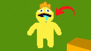 Rainbow Friends Yellow Pixel Art in Minecraft