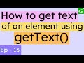 How to getText of an Element in Selenium | Selenium for beginners from Scratch | SN