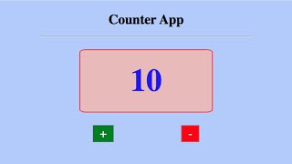 Counter App using HTML, CSS and JavaScript