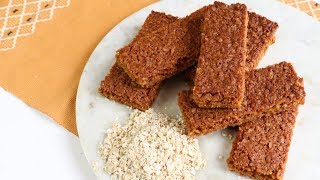 Flapjacks (Simple Oat Bars) بار ساده با جو دو سر پرک