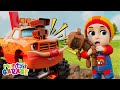 Five Little Excavators Digging In The Dirt | Nursery Rhymes - Monty’s Garage