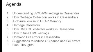 Garbage Collection and JVM settings in Apache Cassandra