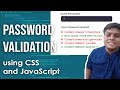 How to add a Password Validation feature using JavaScript and CSS? Complete tutorial | Code Grind