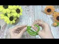 【100均diy】モールでお花🌼ひまわりの作り方 pipe cleaner crafts flowers sunflower 折り紙より簡単ハンドメイド ♪モールクラフト・モールアート・モールベア