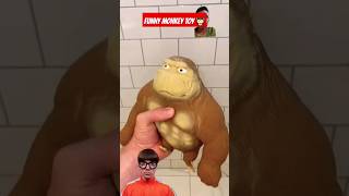 Playing With Monkey Toy 🐒 😆#funny #reaction #viral #shorts