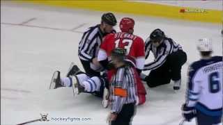 Zach Bogosian vs Anthony Stewart Mar 30, 2012