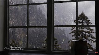 Relaxing Rain on Window, Deep Thunder for Meditation, and White Noise for Focus