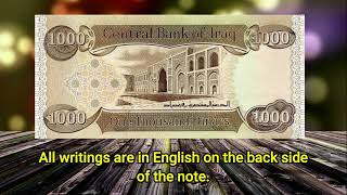 Iraqi 1000 Dinar Note