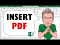 How to EMBED / INSERT / LINK a PDF File in an Excel Cell