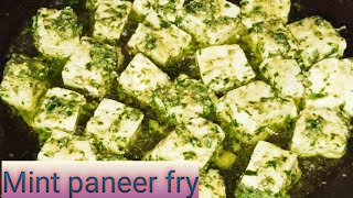 Mint paneer fry || spicy mint paneer || evening snack recipe || paneer recipes || adore amigas