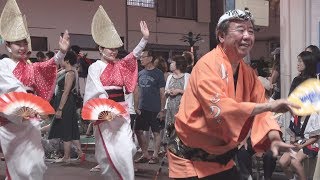 「しのぶ連」夜の流し踊り②  第27回きたまち阿波おどり（2019.7.27）