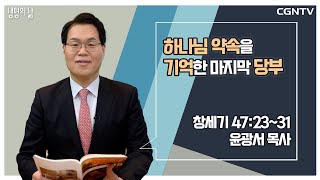 [생명의 삶 큐티] 하나님 약속을 기억한 마지막 당부 (20221116)