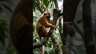 Monkey Asleep on a Swaying Branch #cute #monkey #nature