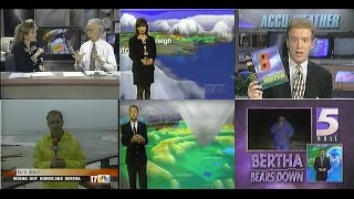 VHS ARCHIVES: Hurricane Bertha 1996 - News Clips