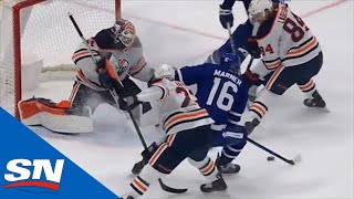 Mitch Marner Protects The Puck And Then Roofs It By Mike Smith