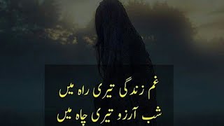 Gham-E-Zindagi | Most Heart Touching Sad Ghazal status poetry urdu Brokenheart urdughazal
