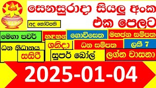 Lottery Result All today NLB DLB 🔴 අද ලොතරැයි ප්‍රතිඵල දිනුම් අංක 2025.01.04 Results Today show