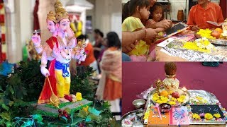 Vidyarambham Puja in USA | Toddler Sisters Khadichuan ଖଡ଼ିଛୁଆଁ  | Ganesh Chaturthi Celebration 2019