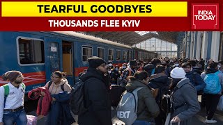 Thousands Flee Kyiv, Ukrainians Flock Railway Station, Packed Trains Ready To Leave Ukraine Capital