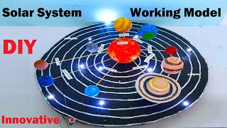 solar system working model science project - diy - innovative - new design - led light | craftpiller