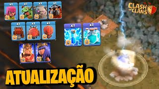 ATUALIZAÇÃO! NOVO RAIO, NOVOS NÍVEIS DE TROPAS, DEFESAS, MAQUINAS E BALANCEAMENTO DO CLASH OF CLANS