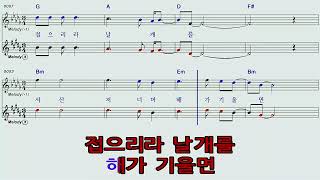 천년바위/박정식원키노래방 오선악보 영상