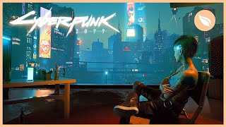 CYBERPUNK 2077 Rooftop Hang Out with Judy | Night City Ambience | Kabuki, Watson | 1 HOUR