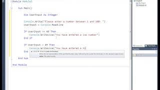 VB.NET 2010: Tutorial 4: Simple If Statements