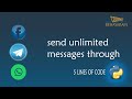 send unlimited messages  using 5 lines of code #python #coding_with_benayaram #viralvideo