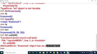 Chapter 02:17- Python Frozen Set Data Type | Frozenset() method in Python