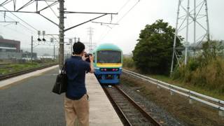 JR東日本485系ニューなのはな G1編成 団臨｢ありがとうニューなのはな 南房総乗りつくしの旅｣ 成東駅 3番線発車