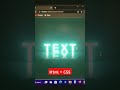 CSS glowing text animation effect #youtubeshorts #shorts #css3