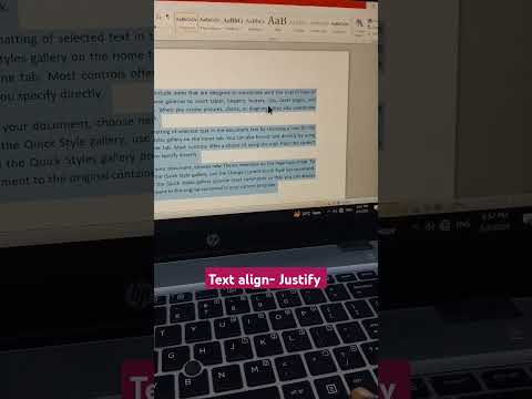 Shortcut Key to Justify Text in Microsoft Word? #justify #shorts